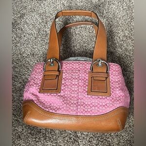 Vintage Coach #F10927 Signature Soho Purse PINK RARE